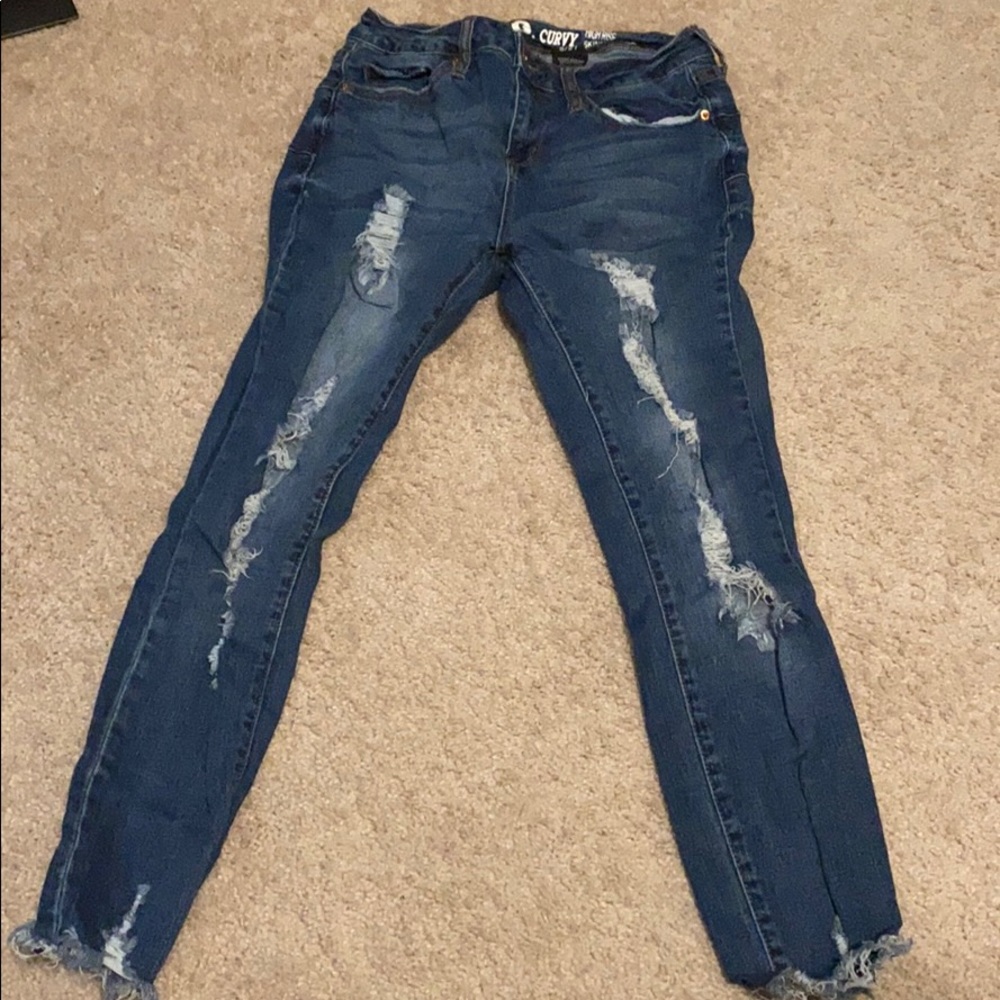 S.O.N.G Curvy High Rise Skinny Ankle Jeans Sz 5